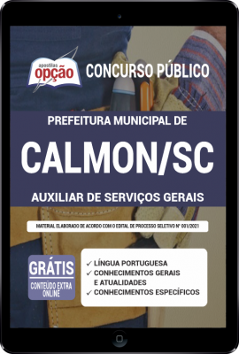 Apostila Prefeitura de Calmon - SC em PDF - Auxiliar de Serviços Gerais
