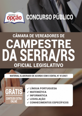 Apostila Câmara de Campestre da Serra - RS - Oficial Legislativo
