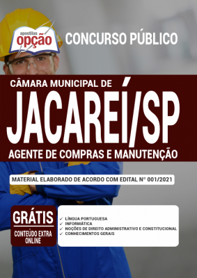 Apostila Câmara de Jacareí - SP - Agente de Compras e Manutenção
