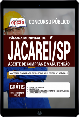Apostila Câmara de Jacareí - SP em PDF - Agente de Compras e Manutenção