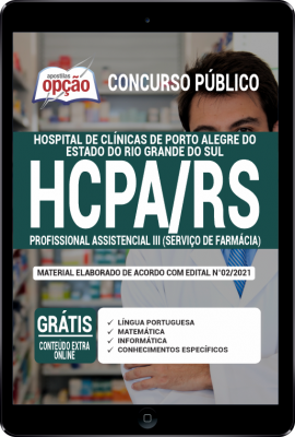 Apostila HCPA-RS em PDF - Profissional Assistencial III (Serviço de Farmácia)