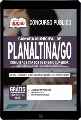 Apostila Câmara de Planaltina - GO em PDF - Comum aos Cargos de Ensino Superior