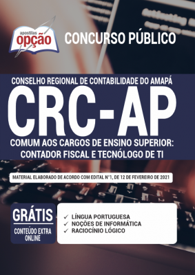 Apostila CRC-AP - Comum aos Cargos de Ensino Superior: Contador Fiscal e Tecnólogo de TI