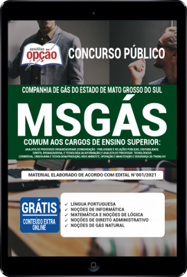 Apostila MSGAS em PDF - Comum aos Cargos de Ensino Superior