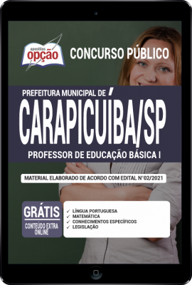 Apostila Prefeitura de Carapicuíba-SP em PDF - Professor de Educação Básica I