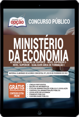 Apostila Ministério da Economia em PDF - Atividades Técnicas de Suporte - Nível Superior II - Nível Superior - Qualquer área de formação I