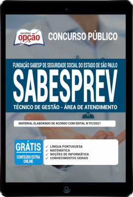 Apostila SABESPREV em PDF - Técnico de Gestão - Área de Atendimento