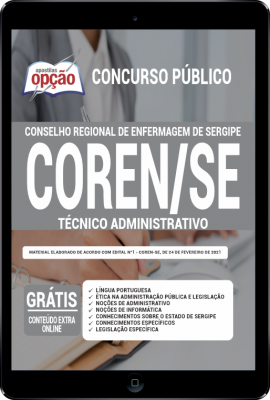 Apostila COREN-SE em PDF - Técnico Administrativo