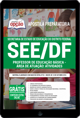 Apostila SEE-DF em PDF - Professor  de Educação Básica – Área de Atuação: Atividades