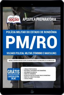 Apostila PM-RO em PDF - Soldado Policial Militar (Feminino e Masculino)