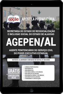Apostila AGENPEN-AL em PDF - Agente Penitenciário do Serviço Civil do Poder Executivo Estadual