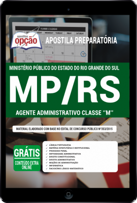 Apostila MP-RS em PDF - Agente Administrativo Classe M