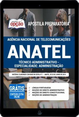 Apostila ANATEL em PDF - Técnico Administrativo - Especialidade Administrativo