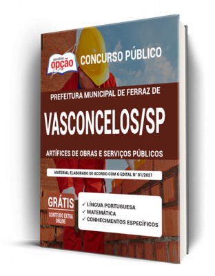 Apostila Prefeitura de Ferraz de Vasconcelos - SP - Artífice de Obras e Serviços Públicos