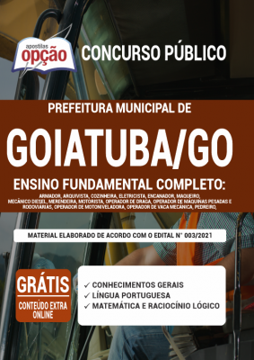 Apostila Prefeitura de Goiatuba - GO - Ensino Fundamental Completo