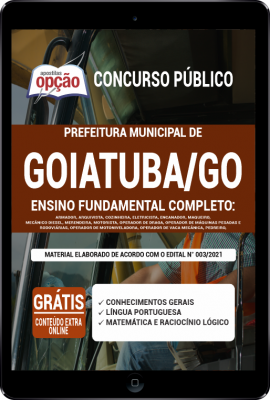 Apostila Prefeitura de Goiatuba - GO em PDF - Ensino Fundamental Completo