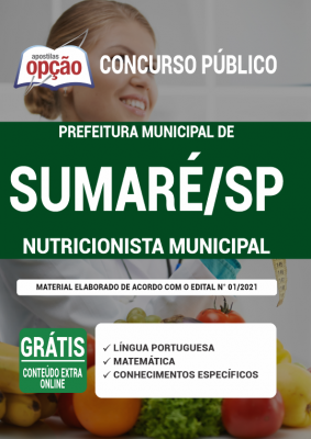 Apostila Prefeitura de Sumaré - SP - Nutricionista Municipal