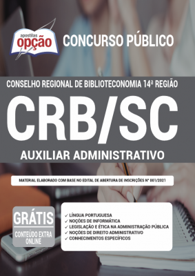 Apostila CRB-SC - Auxiliar Administrativo