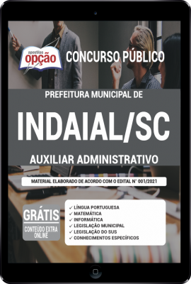 Apostila Prefeitura de Indaial - SC em PDF - Auxiliar Administrativo