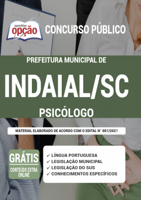 Apostila Prefeitura de Indaial - SC - Psicólogo