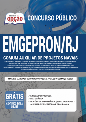 Apostila EMGEPRON-RJ - Comum Auxiliar de Projetos Navais