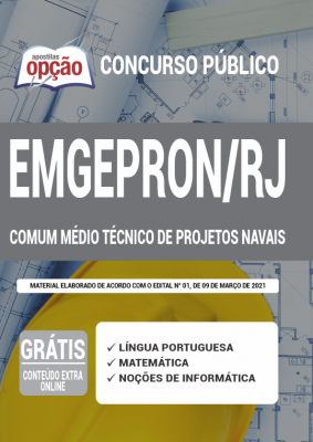 Apostila EMGEPRON-RJ - Comum Médio Técnico de Projetos Navais