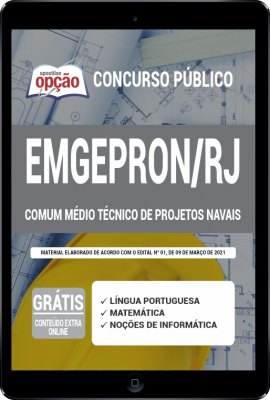 Apostila EMGEPRON-RJ em PDF - Comum Médio Técnico de Projetos Navais