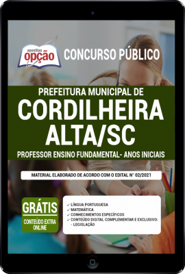 Apostila Prefeitura de Cordilheira Alta - SC em PDF - Professor Ensino Fundamental - Anos Iniciais