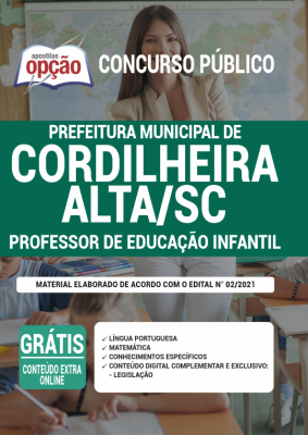 Apostila Prefeitura de Cordilheira Alta - SC - Professor de Educação Infantil