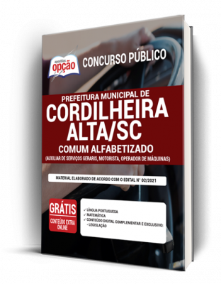 Apostila Prefeitura de Cordilheira Alta - SC - Comum Alfabetizado