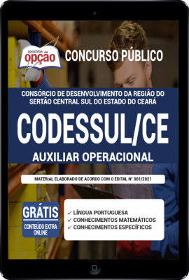 Apostila CODESSUL-CE em PDF - Auxiliar Operacional