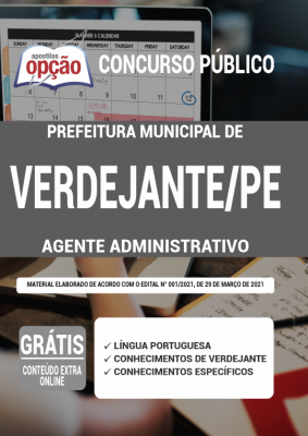Apostila Prefeitura Verdejante - PE - Agente Administrativo