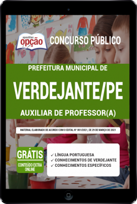 Apostila Prefeitura Verdejante - PE em PDF - Auxiliar de Professor (a)