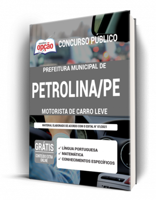 Apostila Prefeitura de Petrolina - PE - Motorista de Carro Leve