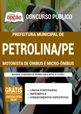 Apostila Prefeitura de Petrolina - PE - Motorista de Ônibus e Micro-Ônibus