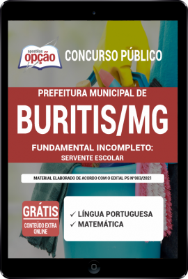 Apostila Prefeitura de Buritis - MG em PDF - Fundamental Incompleto: Servente Escolar