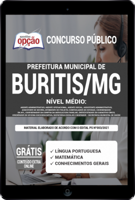 Apostila Prefeitura de Buritis - MG em PDF - Nível Médio