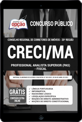 Apostila CRECI - MA em PDF - Profissional Analista Superior (PAS) - Fiscal