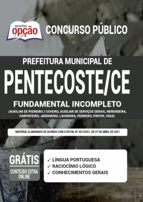 Apostila Prefeitura de Pentecoste - CE - Comum Fundamental Incompleto