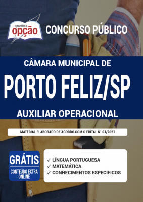 Apostila Câmara de Porto Feliz - SP - Auxiliar Operacional