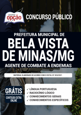 Apostila Prefeitura de Bela Vista de Minas - MG - Agente de Combate a Endemias
