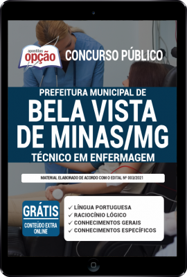 Apostila Prefeitura de Bela Vista - MG em PDF - Técnico em Enfermagem