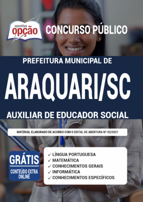 Apostila Prefeitura de Araquari - SC - Auxiliar de Educador Social