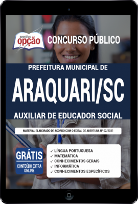 Apostila Prefeitura de Araquari - SC em PDF - Auxiliar de Educador Social