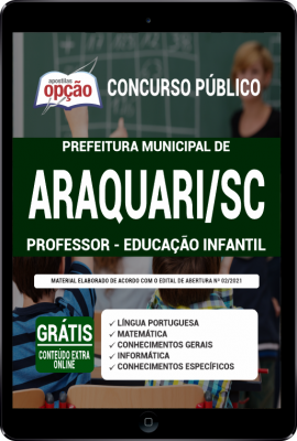 Apostila Prefeitura de Araquari - SC em PDF - Professor - Educação Infantil