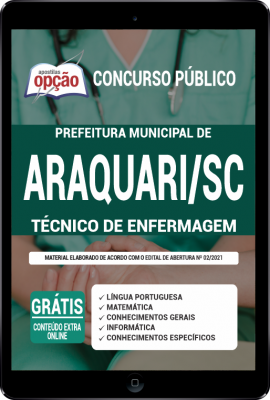 Apostila Prefeitura de Araquari - SC em PDF - Técnico de Enfermagem