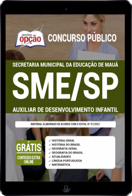 Apostila SME-MAUÁ-SP em PDF - Auxiliar de Desenvolvimento Infantil