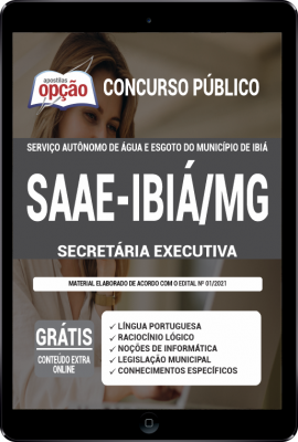 Apostila SAAE-IBIÁ-MG em PDF - Secretária Executiva