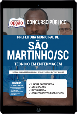 Apostila Prefeitura de São Martinho - SC em PDF - Técnico em Enfermagem