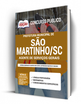Apostila Prefeitura de São Martinho - SC - Agente de Serviços Gerais